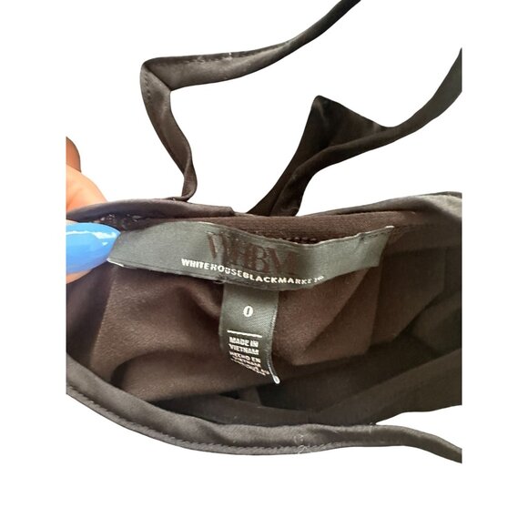 WHITE H0USE BLACK MARKET Lace Floral Ruffle Cap Sleeve Top Size 0 - Picture 3 of 7